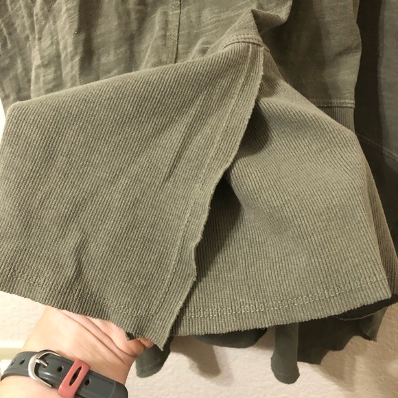 Sundance Summer Tank Top Midi Cotton Dress in Olive Green - Size XL - Picture 2 of 7